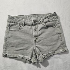 American Eagle Outfitters Hi-Rise Gray Denim Shortie